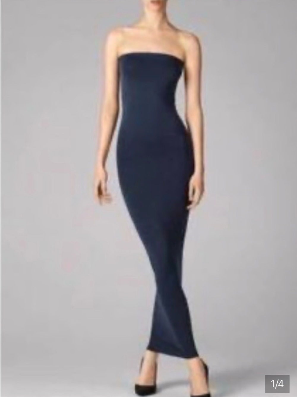 Wolford Strapless Dark Navy Column Gown